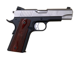 Classic .45 ACP handgun with the background removed. This classic handgun was used through WWI and...