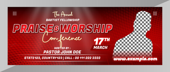 Church conference flyer social media post web banner