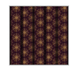 Golden and luxury seamless pattern, Luxury mandala seamless pattern set, Decorative wallpaper with black background