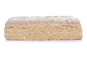 Sunflower halva sweet on white background isolation