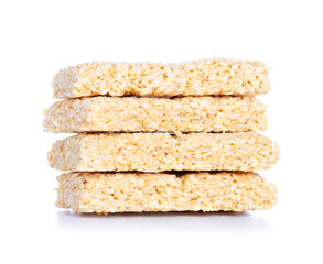 Kozinaki with sesame on white background isolation