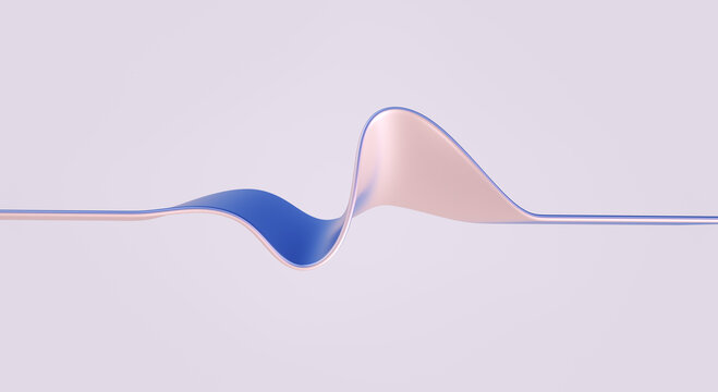 Abstract music sound wave icon 3d rendering