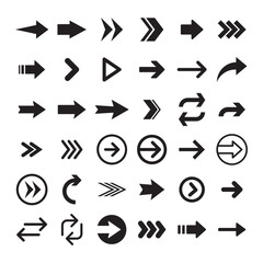 Arrows icon collections. Set of arrow vectors. Arrowheads shapes.