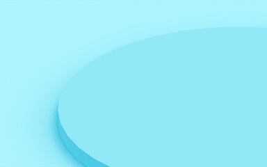 Obraz premium Abstract 3d blue color cylinder podium minimal studio background.