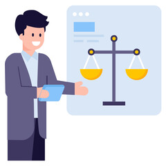 A rules document flat illustration