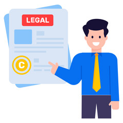 A rules document flat illustration