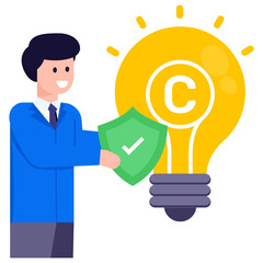 A copyright infringement flat illustrative vector 