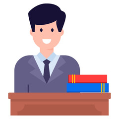 An educational law flat vector download