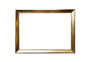 Gold frame on white background - 523615823