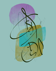 Abstract image for printing - digital painting