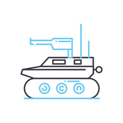 battle line icon, outline symbol, vector illustration, concept sign