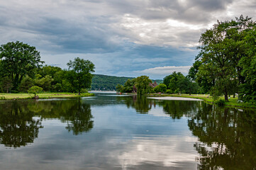 Fototapeta na wymiar Stormy Afternoon at the Lake, Finger Lakes Region New York, USA, New York