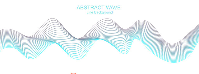 Abstract modern colorful wavy stylized line background .blending gradient colors It used for Web, Mobile Applications, Desktop background, Wallpaper, Business banner, poster. It make using blend tool.