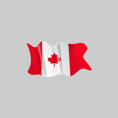 Canada flag icon illustration vector