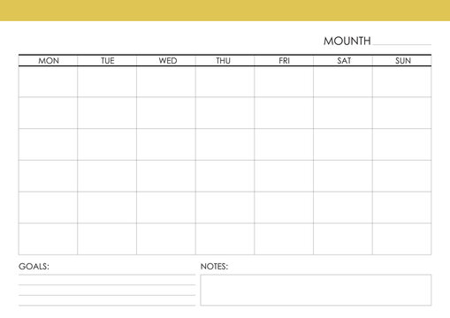 Planer Vector. Bullet Journal. To Do List.