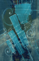 Abstract image for printing - digital painting 