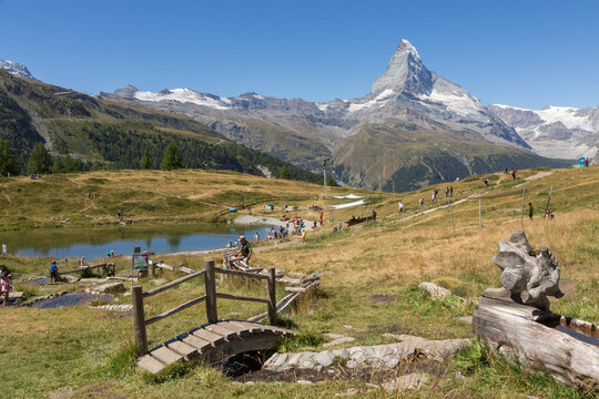 Jeux au lac Leisee