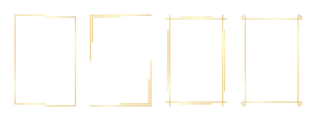 rectangle gold frame