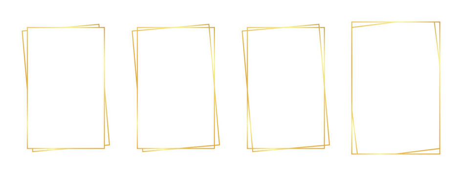 rectangle gold frame