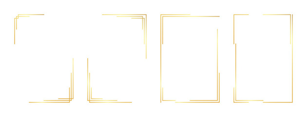 rectangle gold frame