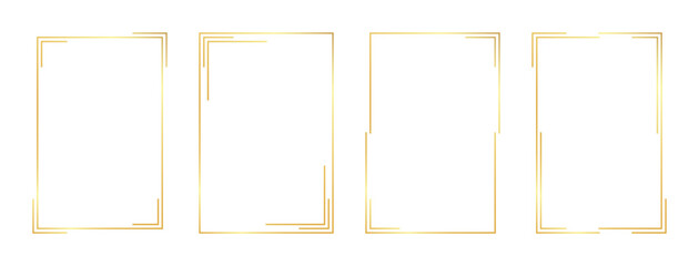rectangle gold frame