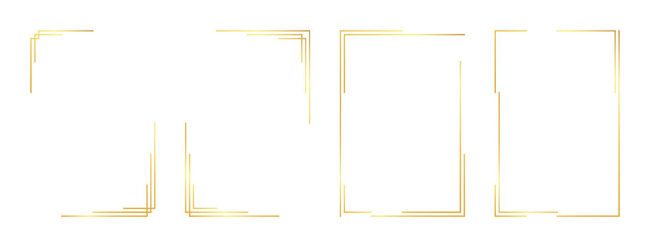rectangle gold frame