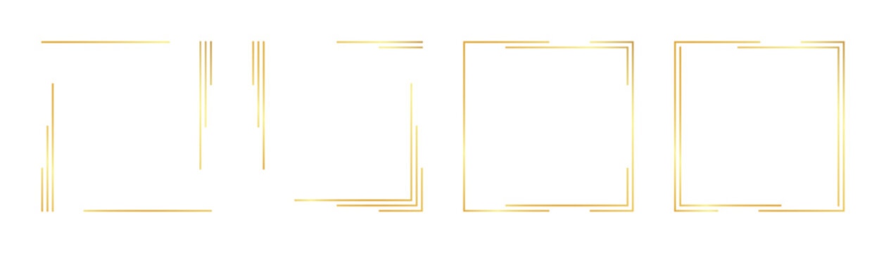 square gold frame
