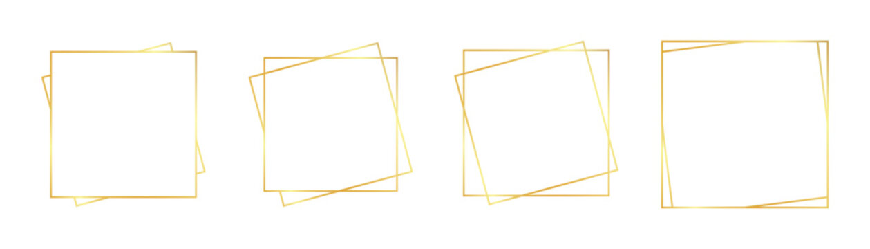 square gold frame