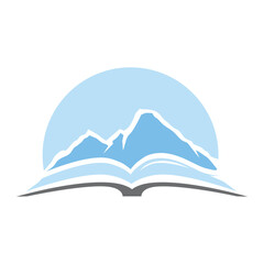 mountain as part of open book