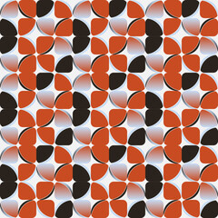 Lively Trendy Abstract Seamless Pattern Graphic With Art Nouveau Motif Design Elements