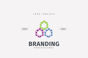 Hexagon Trade Marketing Trading Networking Vector Logo Concept