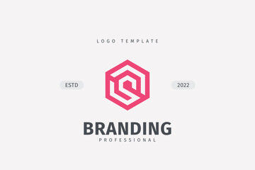 Hexagon Trade Marketing Trading Networking Vector Logo Concept