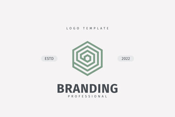 Hexagon Trade Marketing Trading Networking Vector Logo Concept