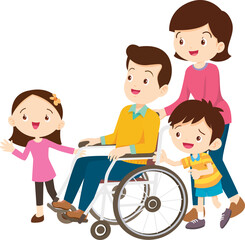 Wheelchair people for elderly and handicapped patients