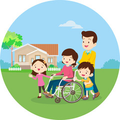 Wheelchair people for elderly and handicapped patients