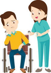 Wheelchair people for elderly and handicapped patients