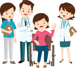 Wheelchair people for elderly and handicapped patients