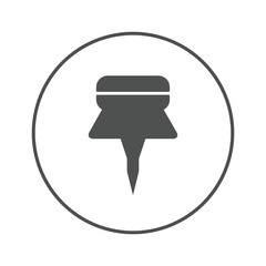 Attachment board push pin icon | Circle version icon |