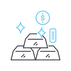 bilion line icon, outline symbol, vector illustration, concept sign