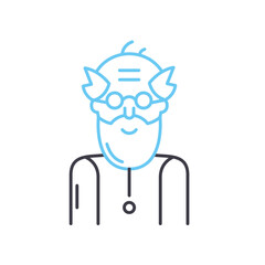 age line icon, outline symbol, vector illustration, concept sign