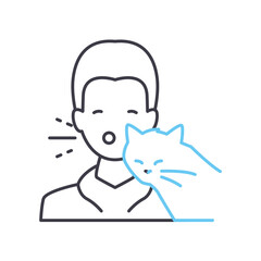 Obraz na płótnie Canvas allergy line icon, outline symbol, vector illustration, concept sign