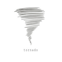 Tornado icon illustration. Element on a white background. Vector illustration.