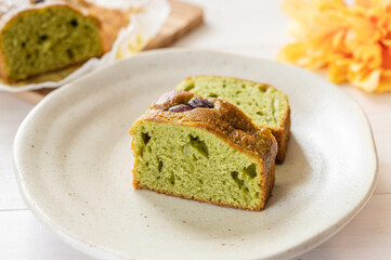 抹茶のパウンドケーキ