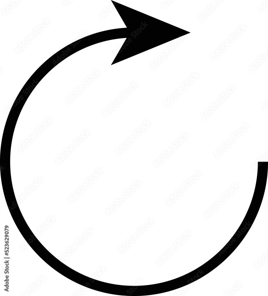 Poster refresh icon vector . rotation arrow in a circle web symbol