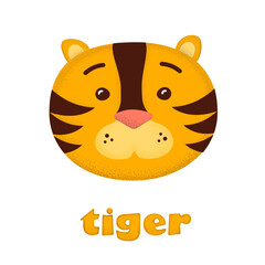 cute cartoon tiger with a caption 