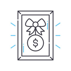 best award line icon, outline symbol, vector illustration, concept sign