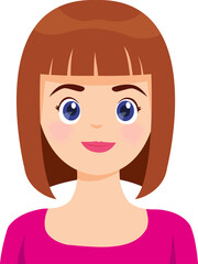 women men boy and girl face emotions character constructor different hairstyles People portrait cartoon