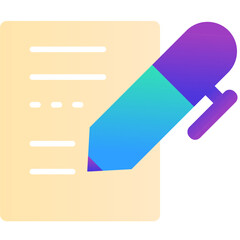 Invoice icon bill signing vector document and pen