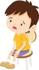 expression sad and cry cartoon character