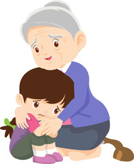 expression sad and cry cartoon character